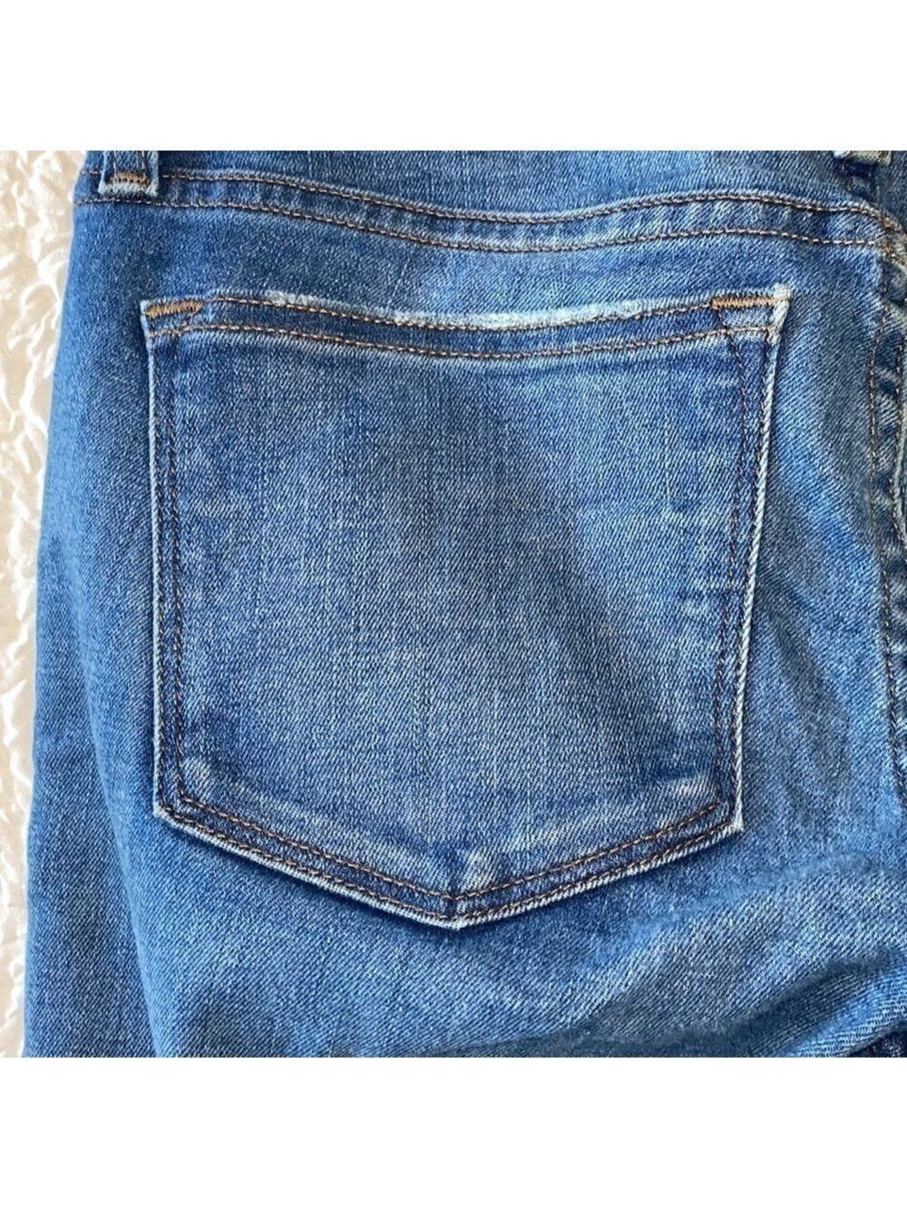 J. Crew 8" Toothpick Raw Drop Hem Distressed Skinny Low-Rise Jeans - Picture 8 of 12